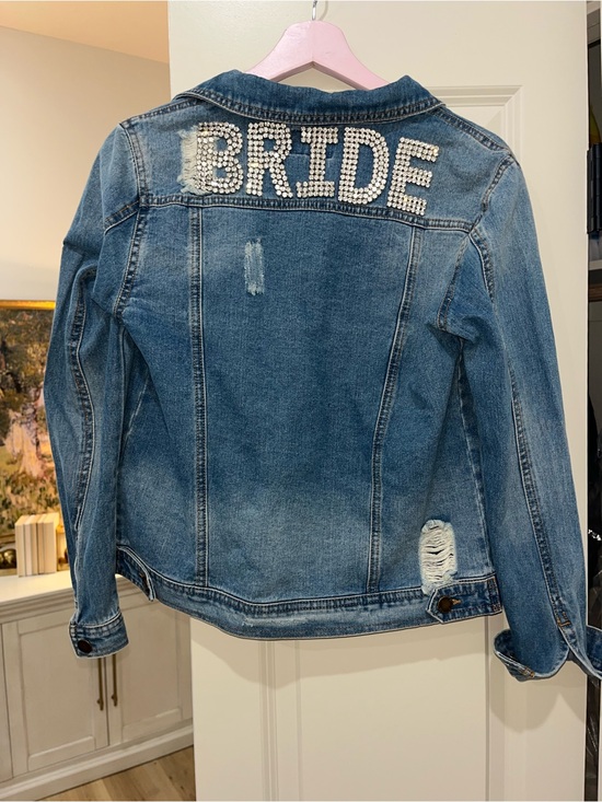 Judith March Jackets & Blazers - Judith March Denim Jacket with Rhinestone BRIDE